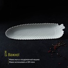 Блюдо сервировочное «Лист», 35×10×2.5 см, керамика, белое  (артикул 4474464)  большой выбор товаров оптом и в розницу по низким ценам с доставкой