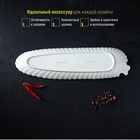 Блюдо сервировочное «Лист», 35×10×2.5 см, керамика, белое  (артикул 4474464)  большой выбор товаров оптом и в розницу по низким ценам с доставкой