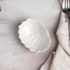 Блюдо керамическое «Ракушка», 9×7×3 см, цвет белый - Фото 2