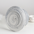 Блюдо керамическое 2-х ярусное «Мрамор», d=20,5/25 см, цвет серый - фото 4599387