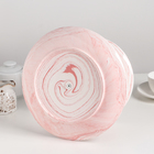 Блюдо керамическое 2-х ярусное «Мрамор», d=20,5/25 см, цвет розовый - Фото 3