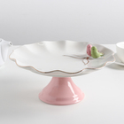 Подставка для десертов керамическая «Колибри», d=25 см - фото 4575648