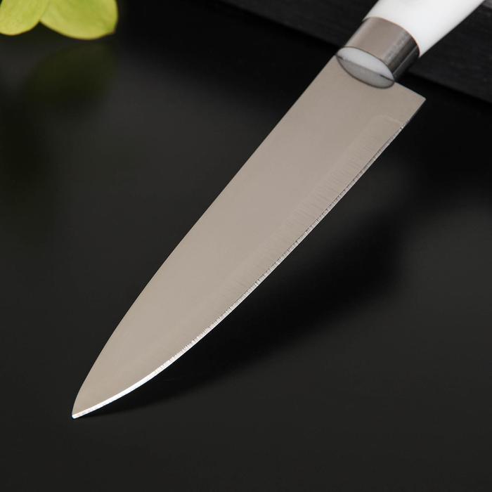 Нож кухонный Доляна «Инканто», лезвие 15 см, цвет белый - фото 1896775071