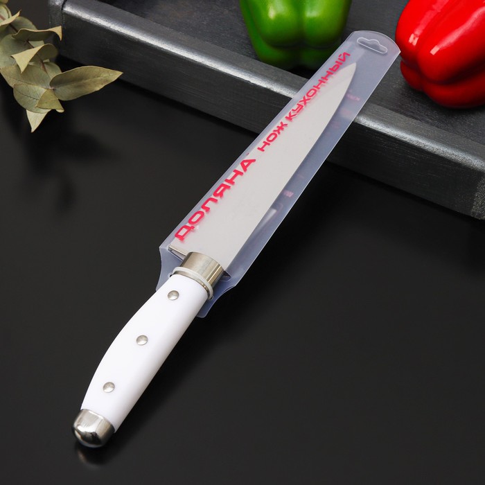 Нож кухонный Доляна «Инканто», лезвие 15 см, цвет белый - фото 1896775072
