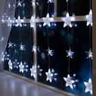УЦЕНКА Гирлянда «Бахрома», 2.4×0.9 м, с насадками «Звёздочки», IP20, 138 LED, 220 В, 8 режимов, прозрачная нить, свечение белое - Фото 11