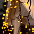 УЦЕНКА Гирлянда «Бахрома», уличная, 3×0.6 м, УМС, 3 Вт, 160 LED, 220 В, свечение жёлтое - Фото 3