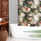 Штора для ванной Доляна «Розы», 180×180 см, EVA - фото 4721971