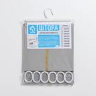 Штора для ванны Доляна «Лайн», 180×180 см, EVA, цвет серый - Фото 4