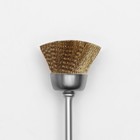 Щётка - браш для чистки фрез, медная, цвет серебристый, золотистый - Фото 2