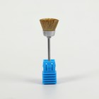 Щётка - браш для чистки фрез, медная, цвет серебристый, золотистый - Фото 3