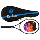 Ракетка для большого тенниса BOSHIKA 88, тренировочная, карбон, цвет синий - Фото 1