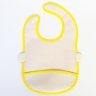 Нагрудник для кормления «Лисичка» непромокаемый на кнопке, с карманом - фото 25704776