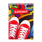 Блокнот А5, 40 листов в клетку на гребне «Кеды», обложка мелованный картон, блок офсет - Фото 2