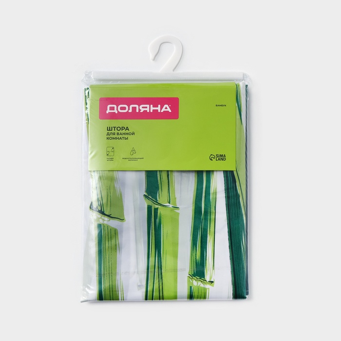 Штора для ванной Доляна «Бамбук», 180×180 см, EVA - фото 18528243