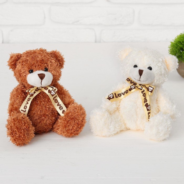 Мягкая игрушка «Медведь с бантом», 20 см, цвет МИКС - фото 1907048012