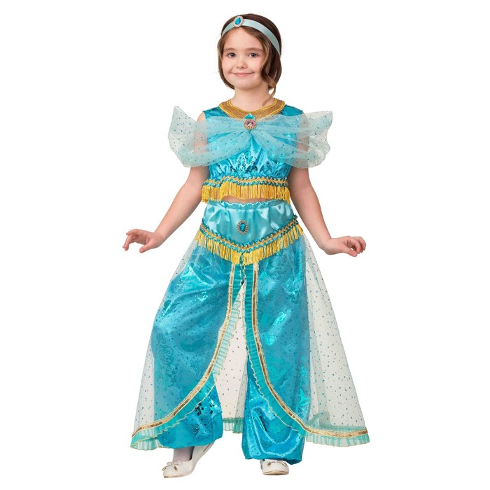 Карнавальный костюм «Принцесса Жасмин», текстиль-принт, блуза, шаровары, р. 32, рост 128 см