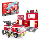 Конструктор Пожарная бригада «Станция», 309 деталей - фото 317823570