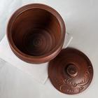 Горшок духовой "Круглый", декор, красная глина, 3.5 л, ручная работа - Фото 4