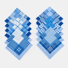 Платки носовые мужские «Этель», 30×30 см, набор 12 шт., голубые, рисунок МИКС, хлопок 100% - Фото 3