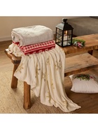 Плед «Этель. Золотые снежинки», 180×200 см, корал-флис, белый - Фото 4