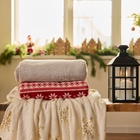 Плед «Этель. Золотые снежинки», 180×200 см, корал-флис, белый - Фото 7