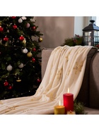 Плед «Этель. Золотые снежинки», 180×200 см, корал-флис, белый - Фото 7