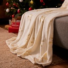 Плед «Этель. Золотые снежинки», 180×200 см, корал-флис, белый - Фото 10