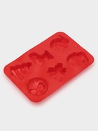 Форма для выпечки Доляна «Новый год. Праздник к нам приходит», силикон, 26×17.5 см, 6 ячеек, красная - Фото 2