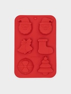 Форма для выпечки Доляна «Новый год. Праздник к нам приходит», силикон, 26×17.5 см, 6 ячеек, красная - Фото 3