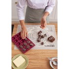 Форма для выпечки Доляна «Полусфера», силикон, 28×16.5 см, 15 ячеек (d=4.5 см), цвет розовый - Фото 8