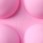 Форма для выпечки Доляна «Полусфера», силикон, 28×16,5 см, 15 ячеек (d=4,5 см), цвет розовый - Фото 5