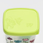 Банки для хранения сыпучих с ложками Доляна «Клумба», набор 3 шт., 250 мл, пластик, зелёные, рисунок МИКС - Фото 4