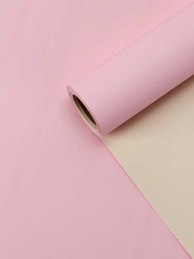 Пленка матовая для цветов двухсторонняя «Зефир», чайная роза - кремовый, 57 см × 10 м