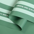 Пленка матовая для цветов "Бостон", зелёный, 57 см х 5 м - фото 7625818