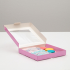 Коробка картонная UPAK LAND с окном ,сиреневая, 21 х 21 х 3 см - Фото 2