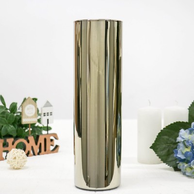 Ваза «Золото», h=26.5 см, d=7.5 см, стекло, золотистая