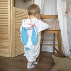 Карнавальный костюм для малышей «Зайчик с голубыми ушами», велюр, хлопок, рост 74-92 см - Фото 3