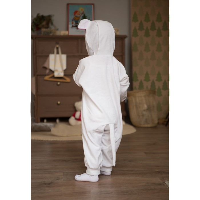 Карнавальный костюм для малышей «Мышка с грудкой», велюр, хлопок, рост 74-92 см - фото 1884973974