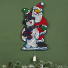 Светодиодная фигура «Дед Мороз и снеговик» 24 × 45 см, пластик, 220 В, свечение мульти (RG/RB) - Фото 2