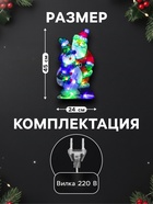 Светодиодная фигура «Дед Мороз и снеговик» 24×45 см, пластик, 220 В, свечение мульти (RG/RB) - Фото 2