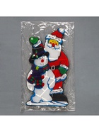 Светодиодная фигура «Дед Мороз и снеговик» 24 × 45 см, пластик, 220 В, свечение мульти (RG/RB) - фото 809314509