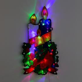 Светодиодная фигура «Свечи» 23 × 43 см, пластик, 220 В, свечение мульти (RG/RB)