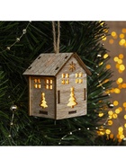 Ёлочная игрушка «Домик с ёлкой», 7×5×5 см, 1 LED, от батареек, свечение тёплое белое - Фото 4