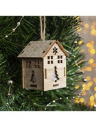 Ёлочная игрушка «Домик с ёлкой», 7×5×5 см, 1 LED, от батареек, свечение тёплое белое - Фото 5