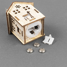 Ёлочная игрушка «Домик с оленем», от батареек, свечение тёплое белое - фото 7202673