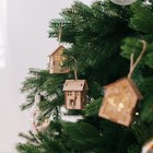 Ёлочная игрушка «Домик с оленем», 7х5х5 см, 1 LED, от батареек, свечение тёплое белое - Фото 4