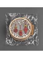 Ёлочная игрушка «Новогодние игрушки», 11х11х3 см, 4 LED, от батареек АААх2, свечение тёплое белое 4364320 - фото 16950774