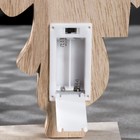 Светодиодная фигура «Снеговик» 11×21×5 см, дерево, батарейки ААх2 (не в комплекте), свечение тёплое белое - Фото 3