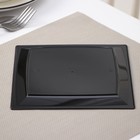 Тарелка пластиковая одноразовая, 17,2×17,2 см, квадратная, плоская, черная, МИКС - Фото 4