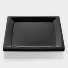 Тарелка одноразовая для фуршета, 17.2 см, пластик, квадратная, плоская, чёрная - Фото 4